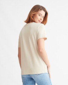 ORGANIC COTTON MONOGRAM TEE, Classic Beige, hi-res