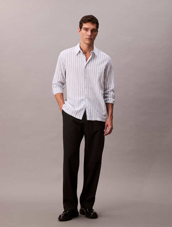 Striped Relaxed Button-Down Shirt
