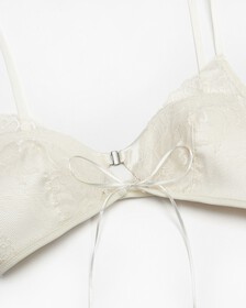 CK BLACK BRIDAL LIGHTLY LINED TRIANGLE BRA, Vanilla Ice, hi-res