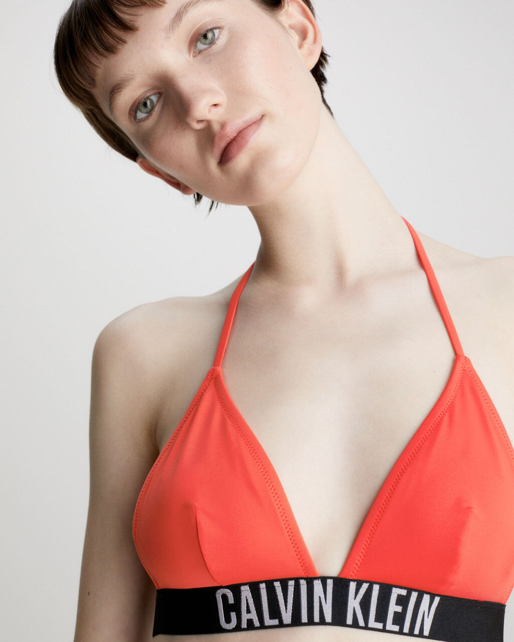 Intense Power Triangle Bikini Top, Bright Vermillion, hi-res
