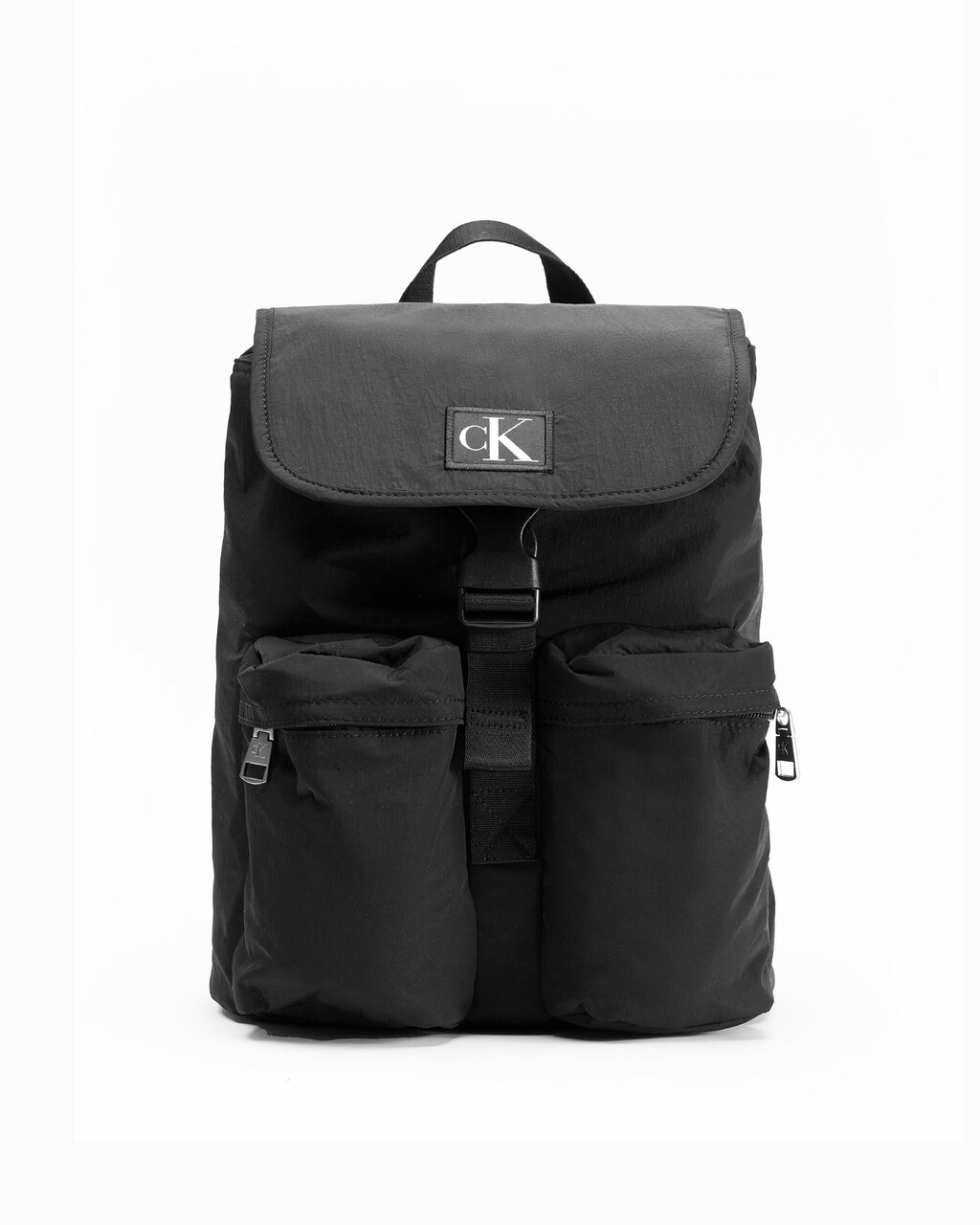 CITY NYLON SLIM FLAP BACKPACK 35CM, BLACK, hi-res