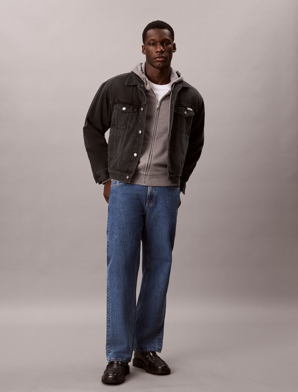 90s Denim Trucker Jacket, MIDNIGHT EMERALD, hi-res