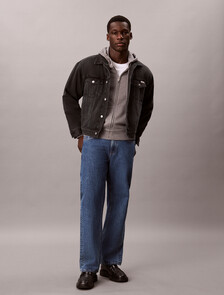 90s Denim Trucker Jacket, MIDNIGHT EMERALD, hi-res