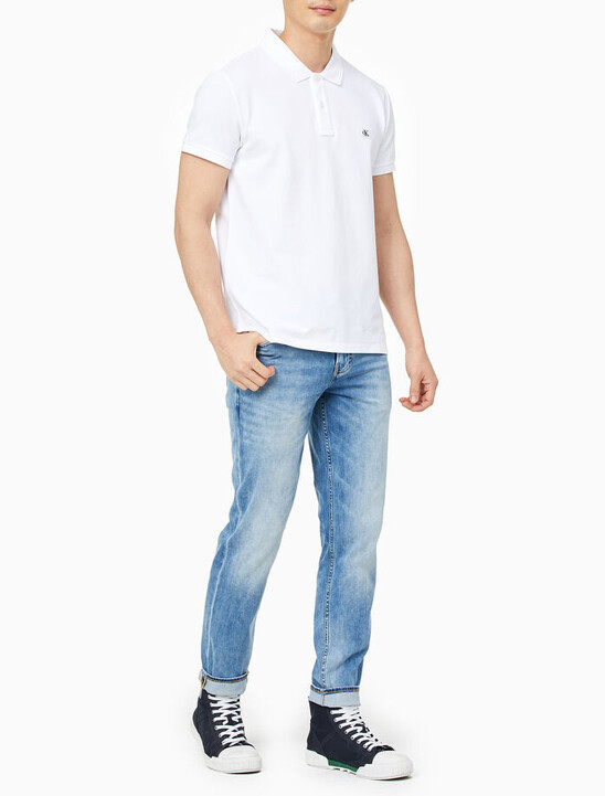 CK Logo Badge Slim Polo Shirt