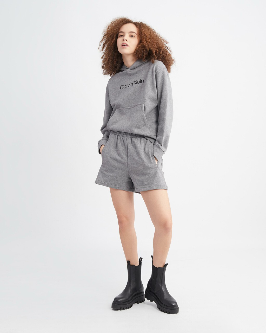 HERO LOGO STANDARD HOODIE, Medium Grey Htr, hi-res