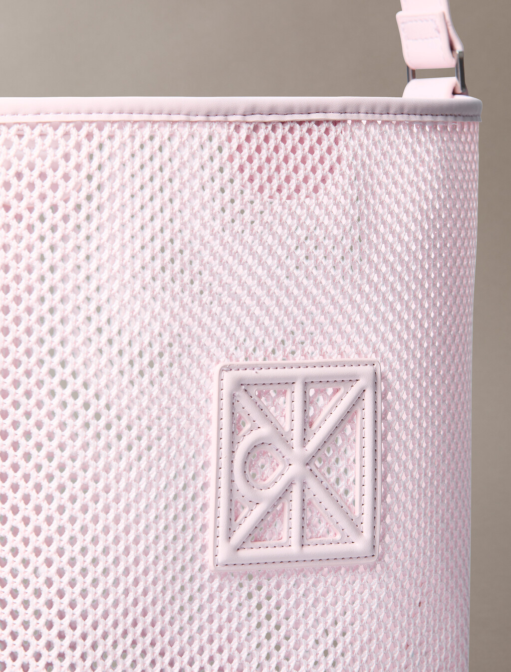 Mesh Emblem Logo Bucket Bag with Pouch, Cradle Pink, hi-res