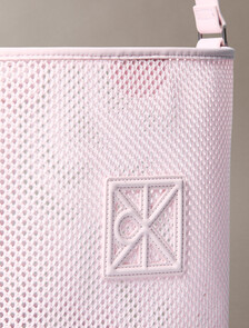 Mesh Emblem Logo Bucket Bag with Pouch, Cradle Pink, hi-res