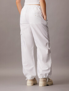 Summer Cotton Straight Utility Pants, Bright White, hi-res