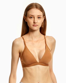 FORM TO BODY NATURAL TRIANGLE BRA, SANDALWOOD, hi-res