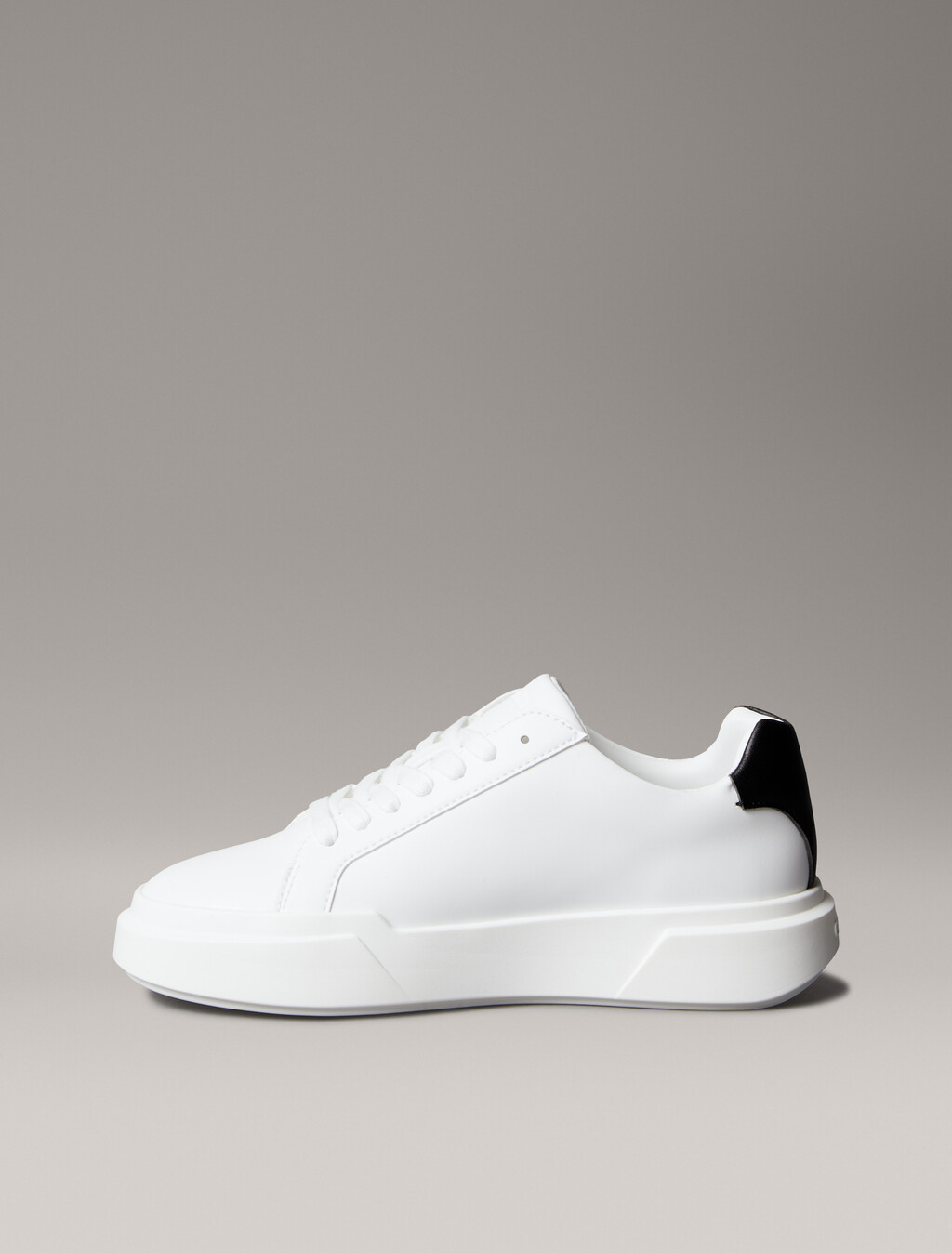 Leather Durable Traction NYC Trainers, Bright White/Black, hi-res