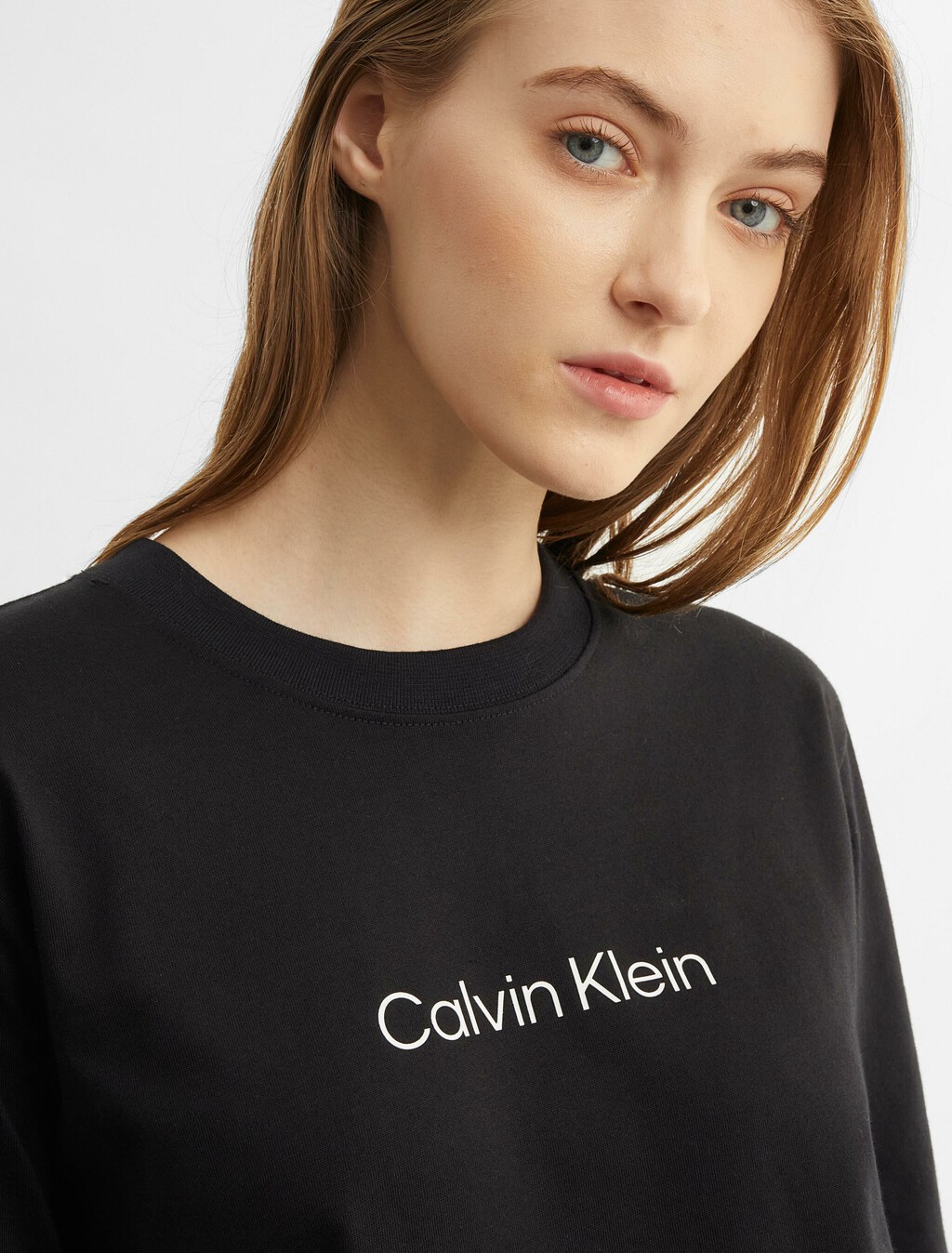 CK Standards Boxy Long Sleeve Tee, Black Beauty, hi-res