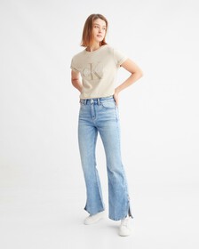 ORGANIC COTTON MONOGRAM TEE, Classic Beige, hi-res