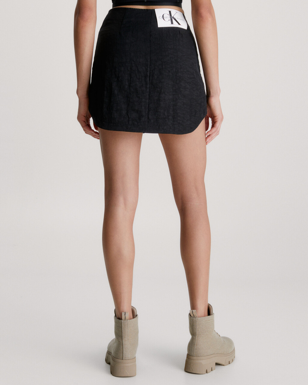 Utility Mini Wrap Skirt, CK BLACK, hi-res