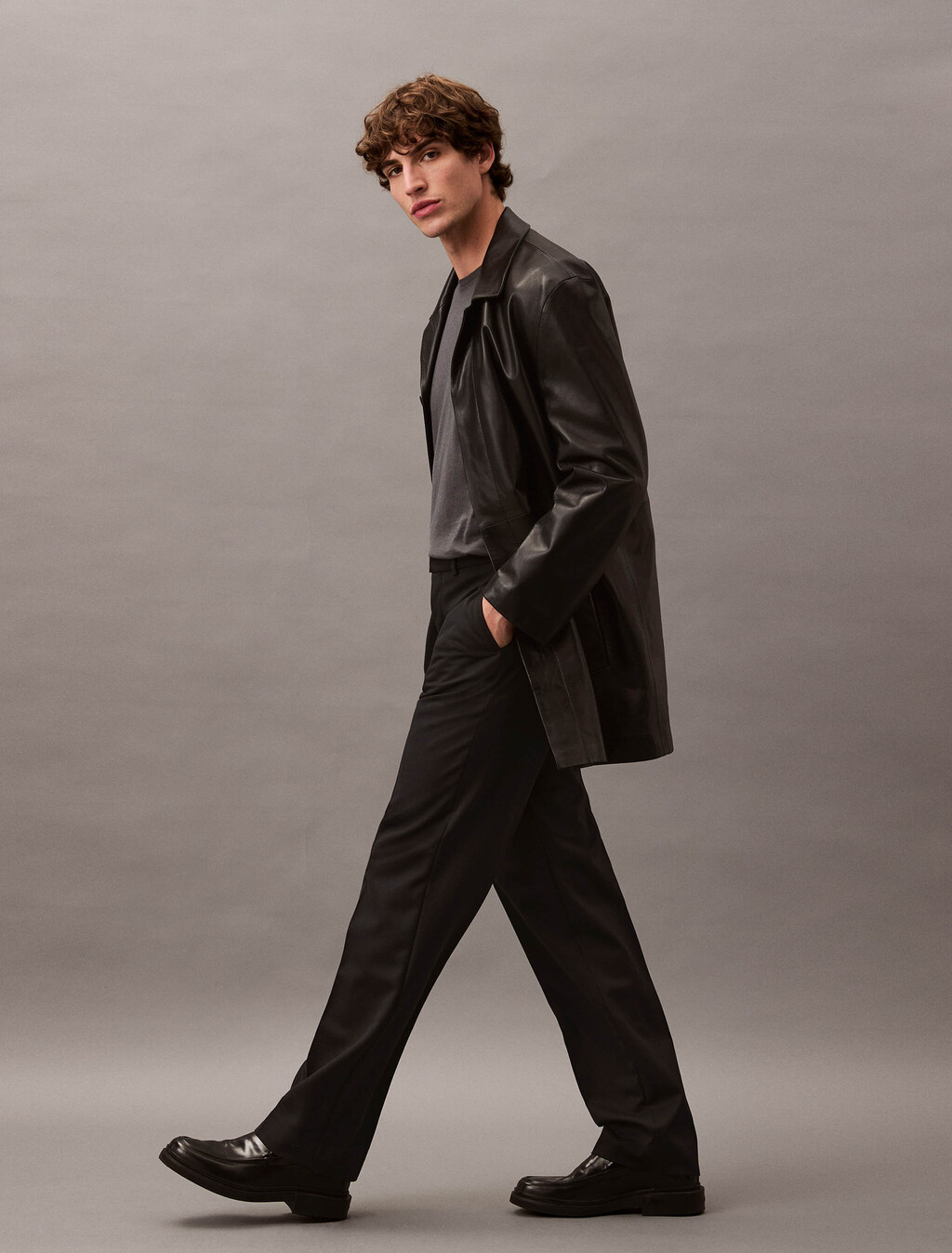 Lamb Suede Car Coat, Black Beauty, hi-res
