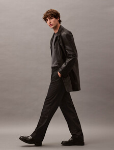 Lamb Suede Car Coat, Black Beauty, hi-res