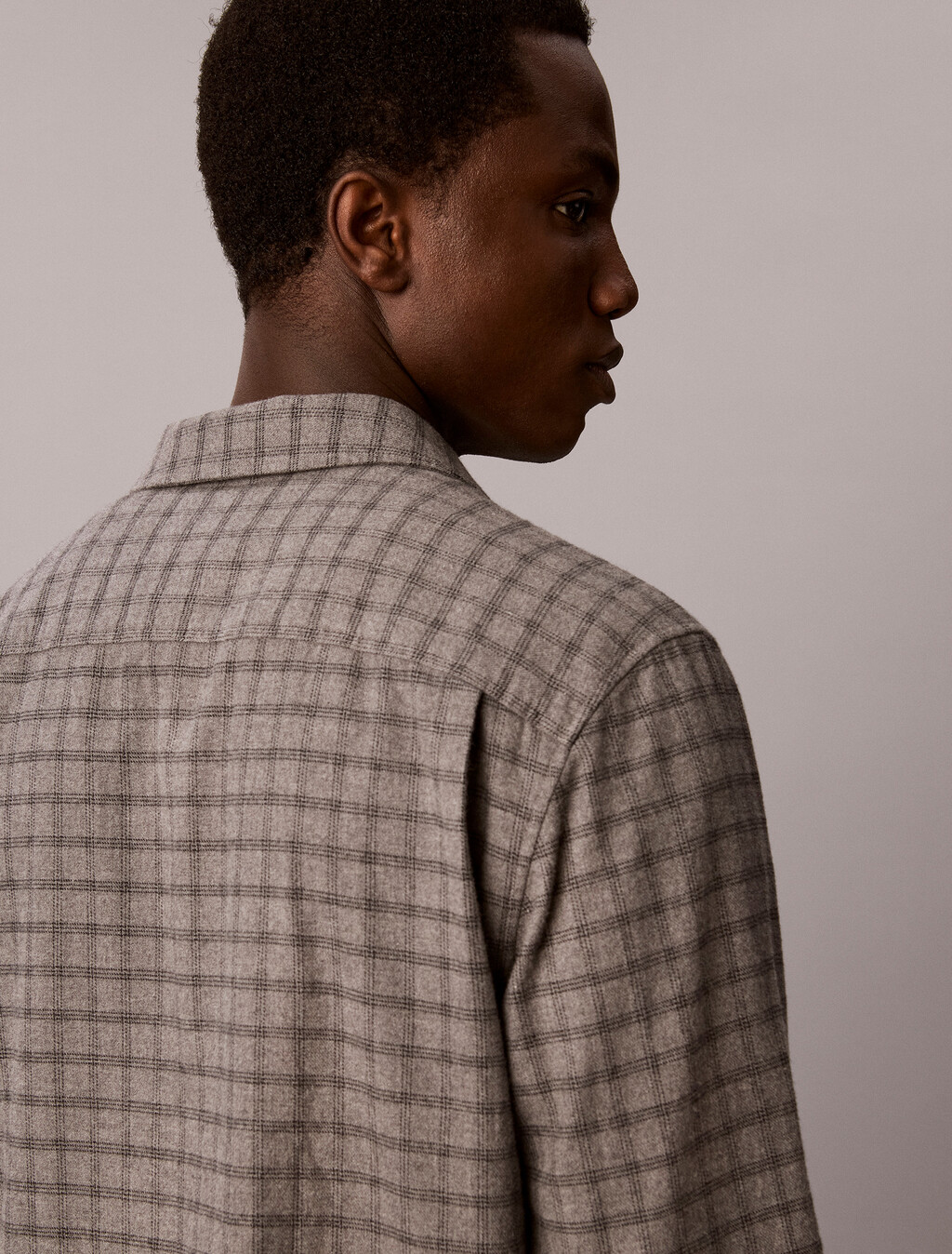 Check Flannel Button-Down Shirt, Charcoal Heather, hi-res