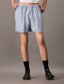 Relaxed Denim Boxer Shorts, Denim Light, hi-res