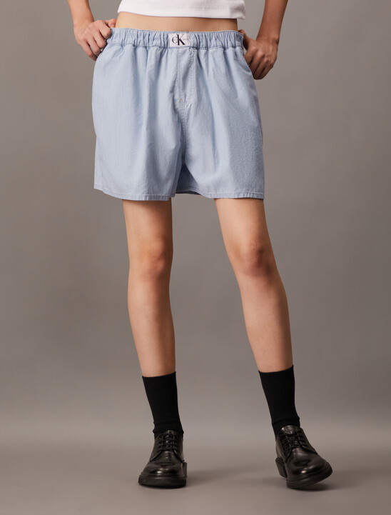 Relaxed Denim Boxer Shorts