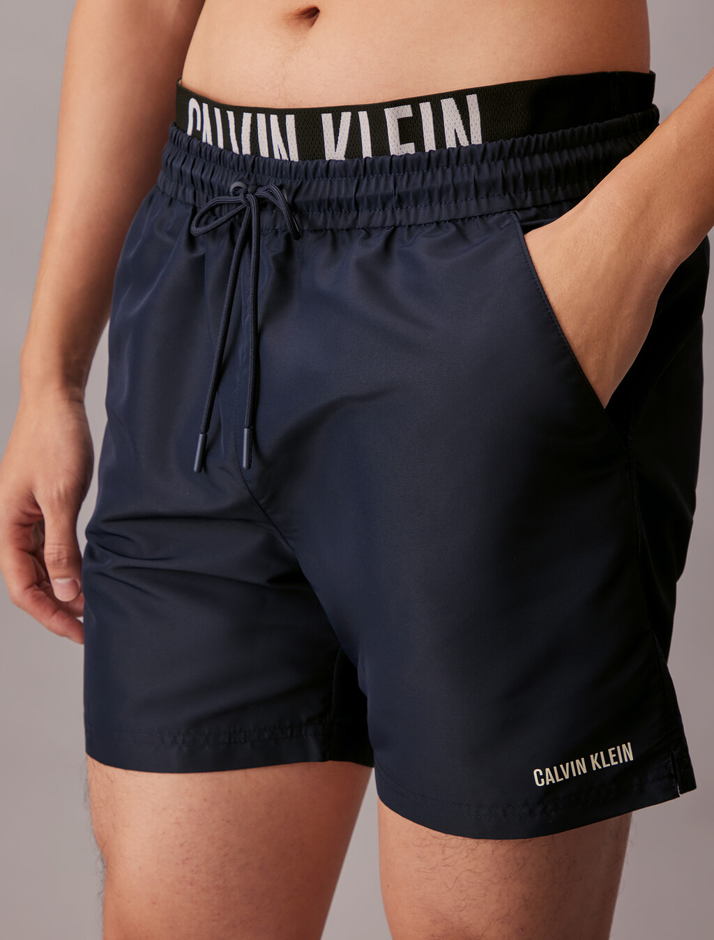 Double Waistband Swim Shorts - Intense Power, Shoreline, hi-res