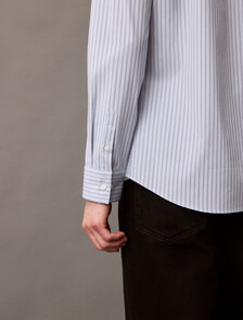 Technical Stripe Slim Shirt, Zen Blue, hi-res