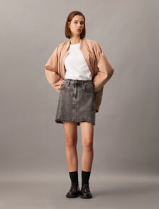 Long Padded Bomber Jacket, Tuscany, hi-res