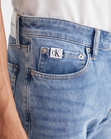 Ultimate Stretch Distressed Slim Jeans, Visual Mid Blue Dstr, hi-res