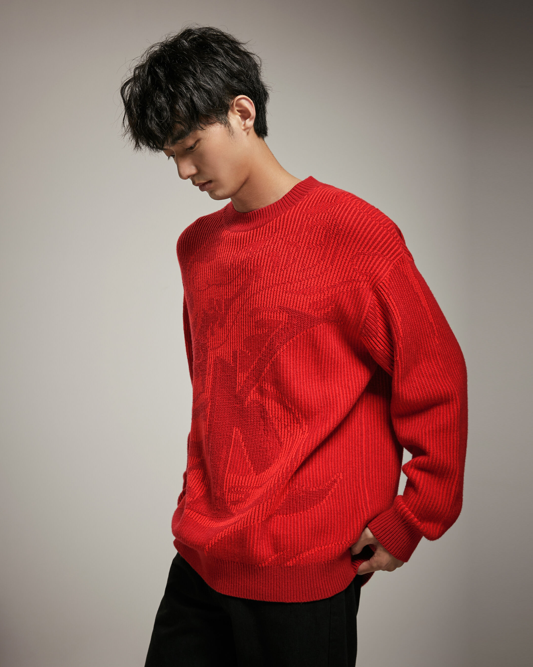 Year of the Dragon Monogram Sweater red Calvin Klein Malaysia