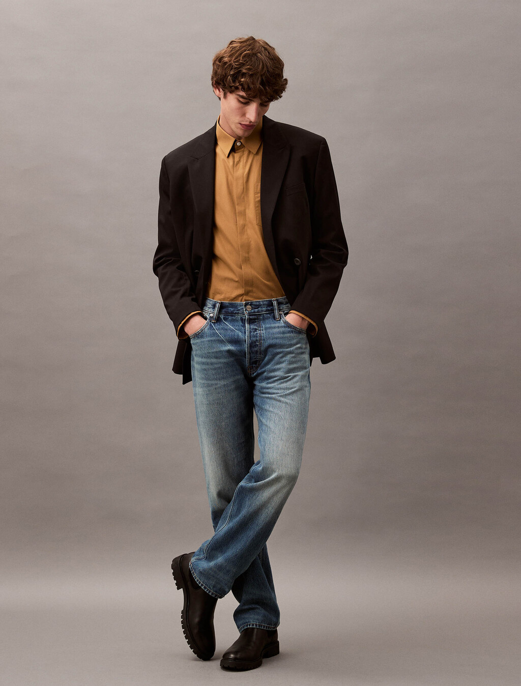 Classic Cotton Long Sleeve Shirt, Classic Camel, hi-res