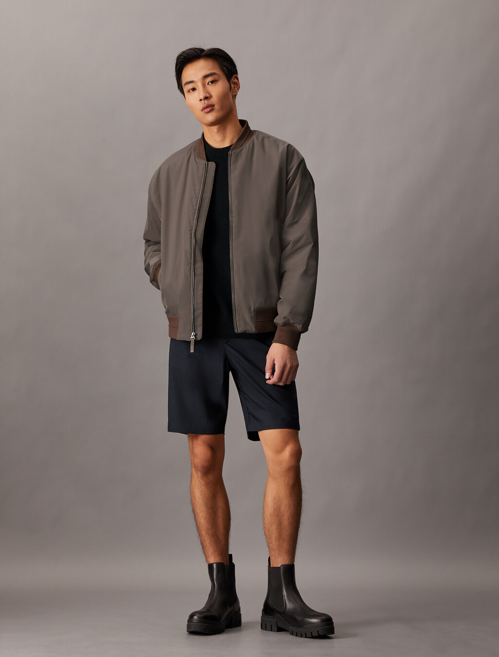 Classic Cashmere Crewneck Sweater, Black, hi-res