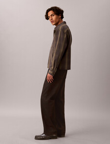 90s Check Poplin Relaxed Overshirt, Black Oyster, hi-res