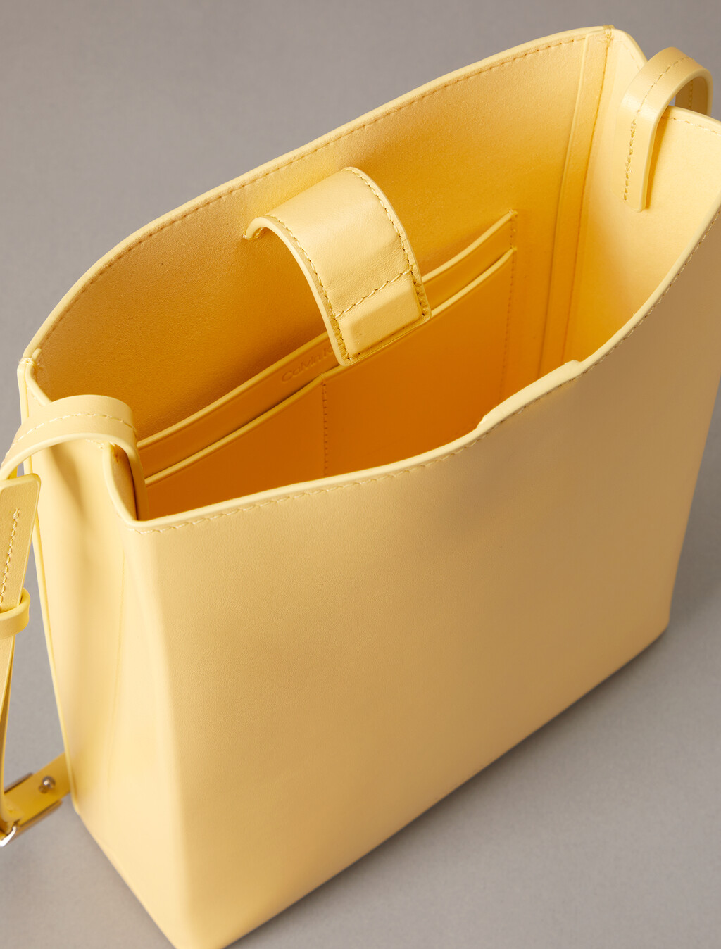 CK Paper Bag Leather Crossbody, Golden Haze, hi-res