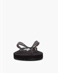 MONOGRAM FLIP FLOPS, Black, hi-res