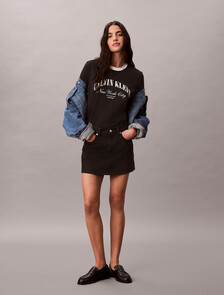 Heritage Logo Relaxed Ringer Tee, Black, hi-res