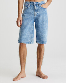 90s Loose Relaxed Denim Carpenter Shorts, Denim Medium, hi-res