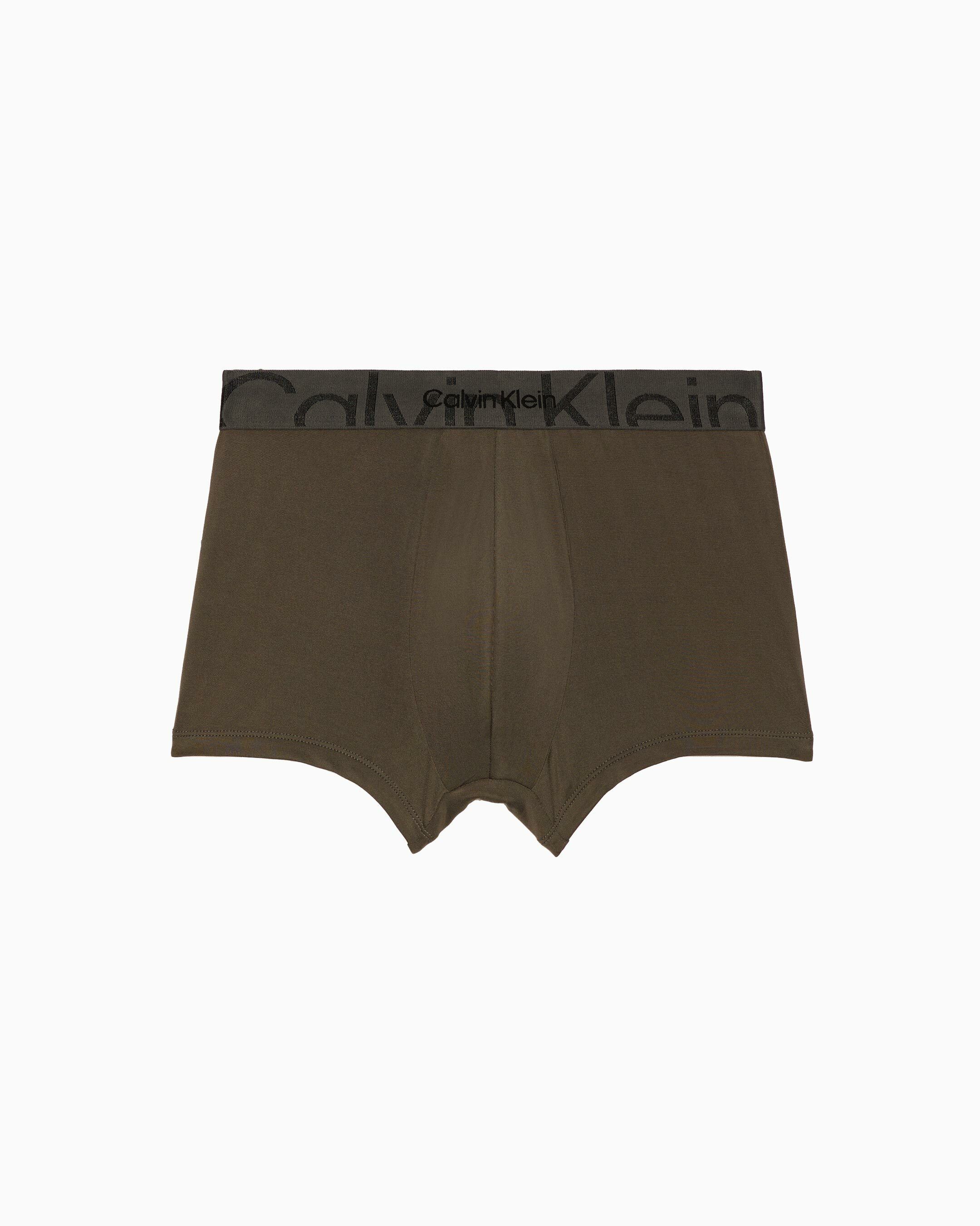 Embossed Icon Microfiber Low Rise Trunks grey Calvin Klein Malaysia