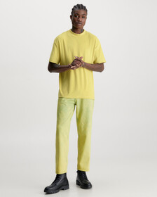 Relaxed Towelling T-Shirt, Yellow Sand, hi-res