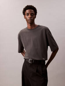 Cotton Relaxed Tee, Pirate Black, hi-res