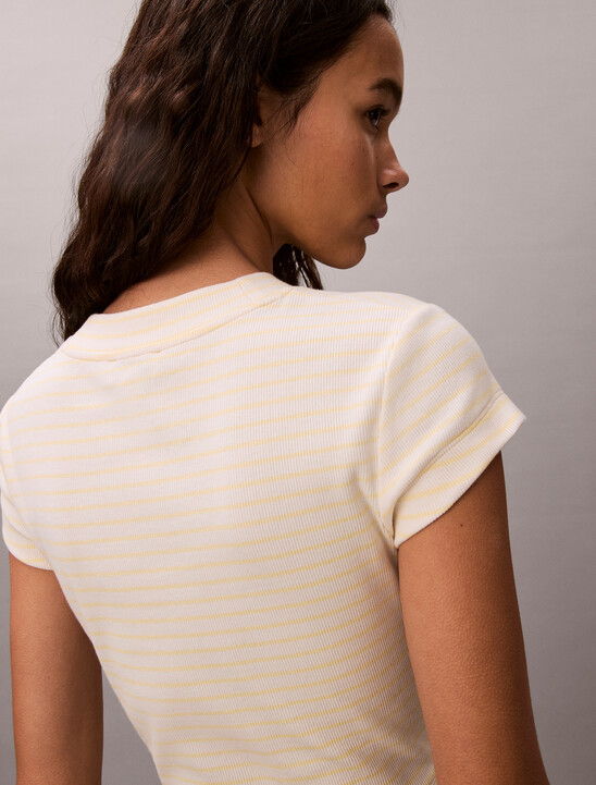 Slim Ribbed Stripe T-shirt