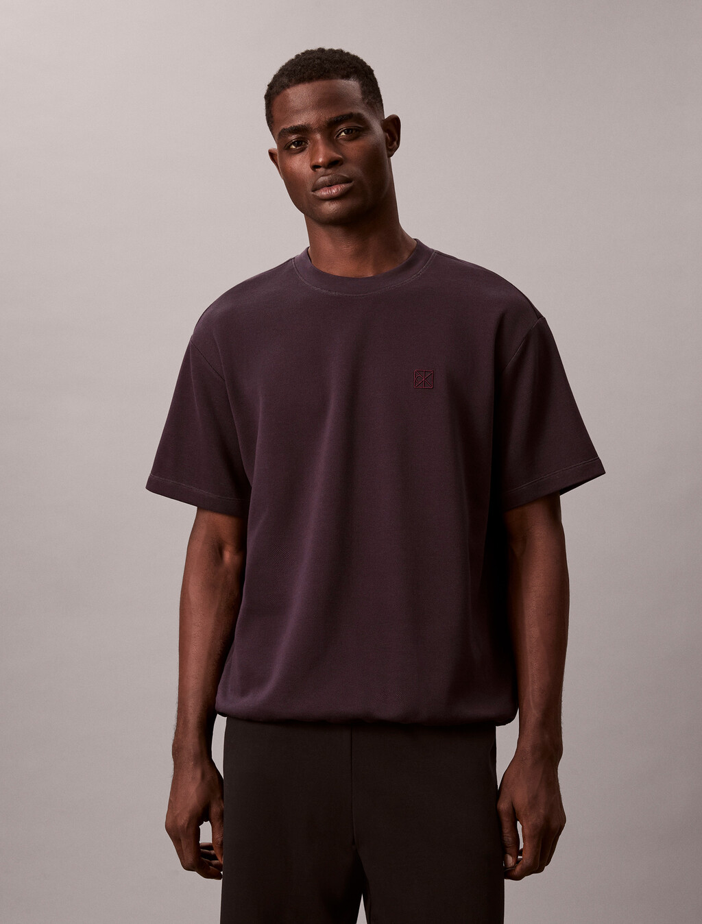 Cotton Pique Bungee Cord Tee, Evening Sunset, hi-res