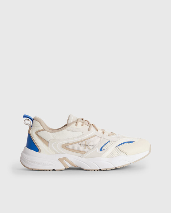 SUEDE AND MESH TRAINERS