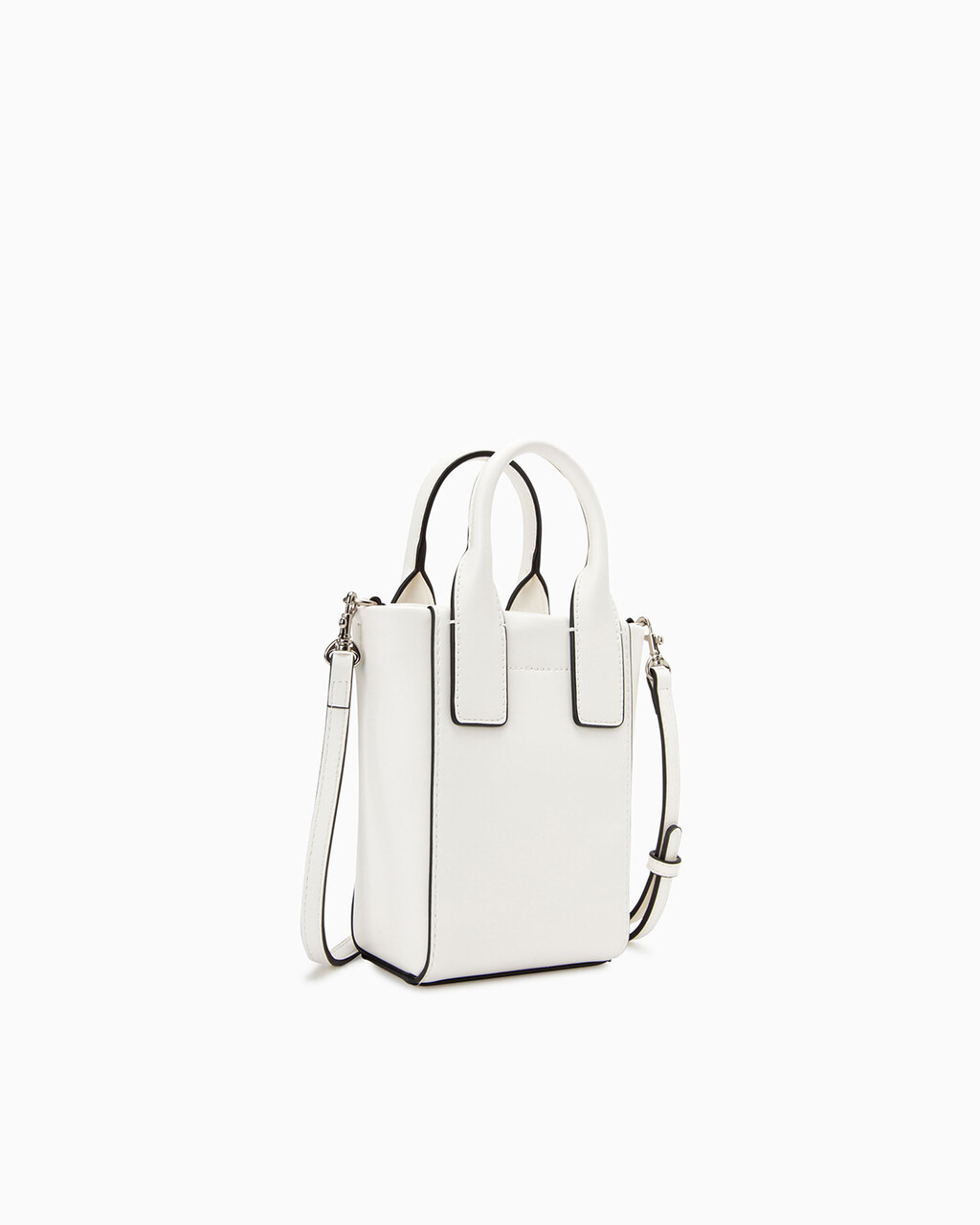 CKJ SCULPTED MONOGRAM MICRO TOTE, ANCIENT WHITE, hi-res