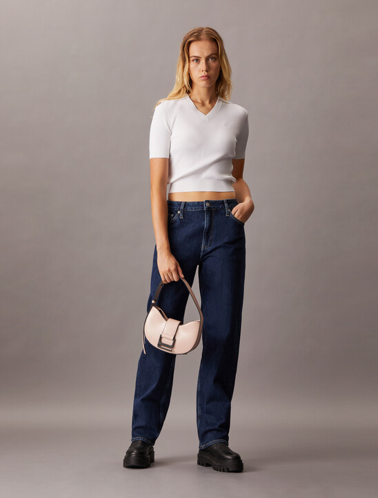 Sensual Rib Knit Baby Fit Polo