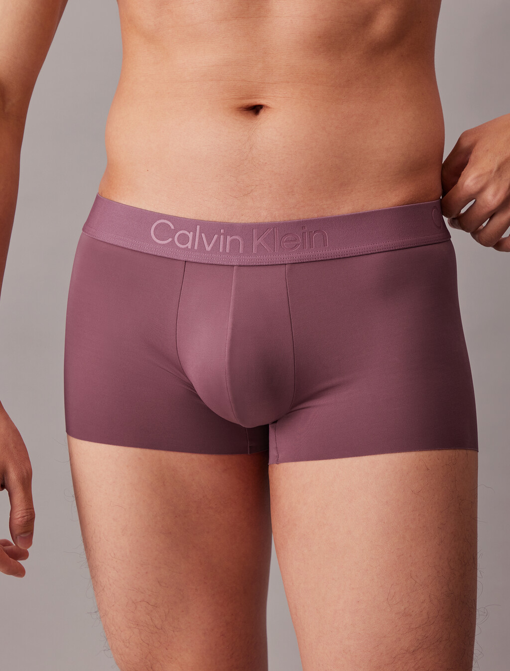 CK Black Microfiber Stretch Low Rise Trunk, Berry Wild, hi-res