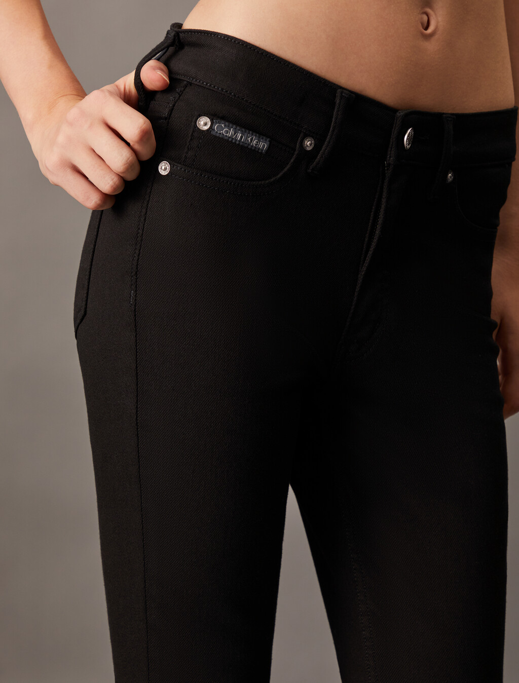 Forever Stretch Black High Rise Skinny Ankle Jeans, Denim Black, hi-res