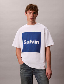 Logo Box Graphic Relaxed T-Shirt, Brilliant White, hi-res
