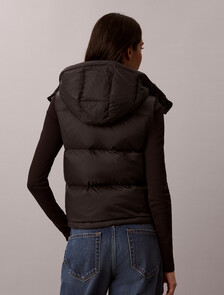 Essential Short Down Puffer Vest, Black, hi-res