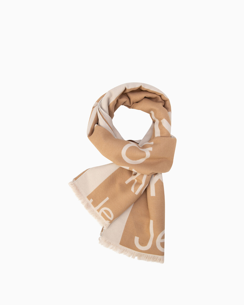 MODAL MIX ALL OVER PRINT SHAWL, TIMELESS CAMEL, hi-res