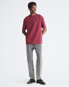 Calvin Logo Crew Neck Tee, Tawny Port, hi-res