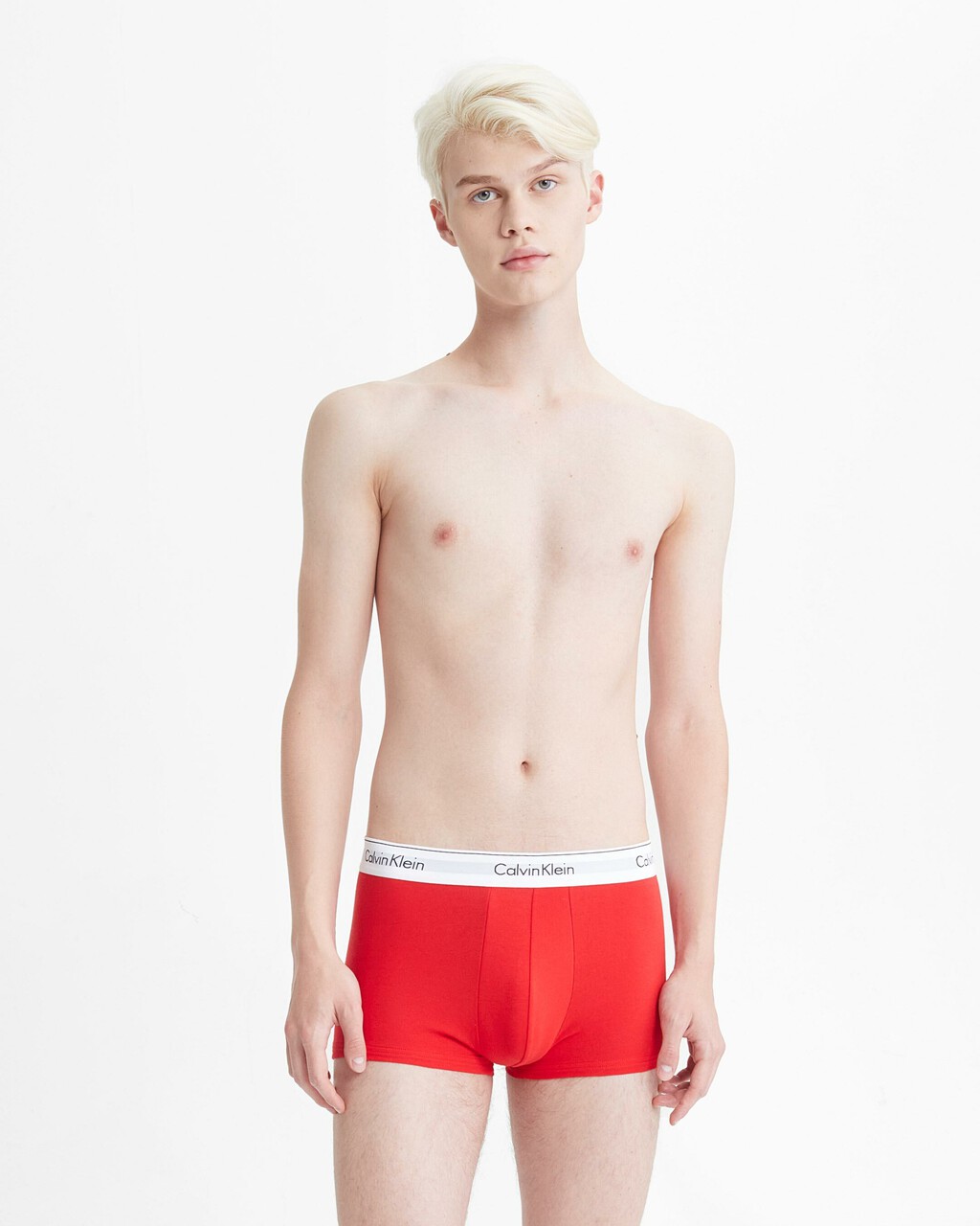 MODERN COTTON STRETCH TRUNKS 2 PACK, Black/Exact, hi-res