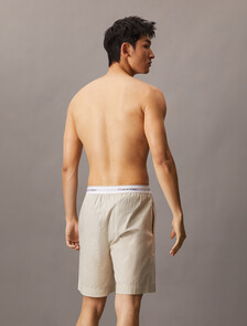 Cotton Poplin Sleep Short, 17744 STEADY STRIPE+PELICAN, hi-res